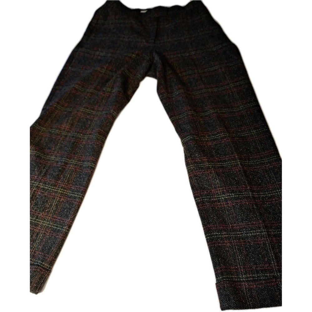 Vintage Liz Claiborne Plaid Lined Woolen Blend Sz 10 Trousers